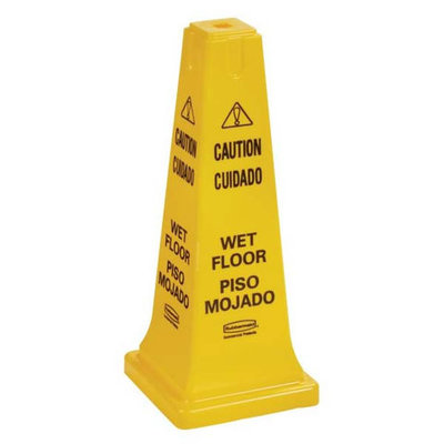 41' SAFETY CONE YELLOW WT SIGN EA